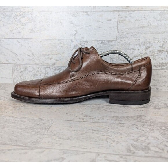 Johnston & Murphy Shoes Men\'s Size 10 M Brown Bicycle Cap Toe Oxford 20-7510 main image 7